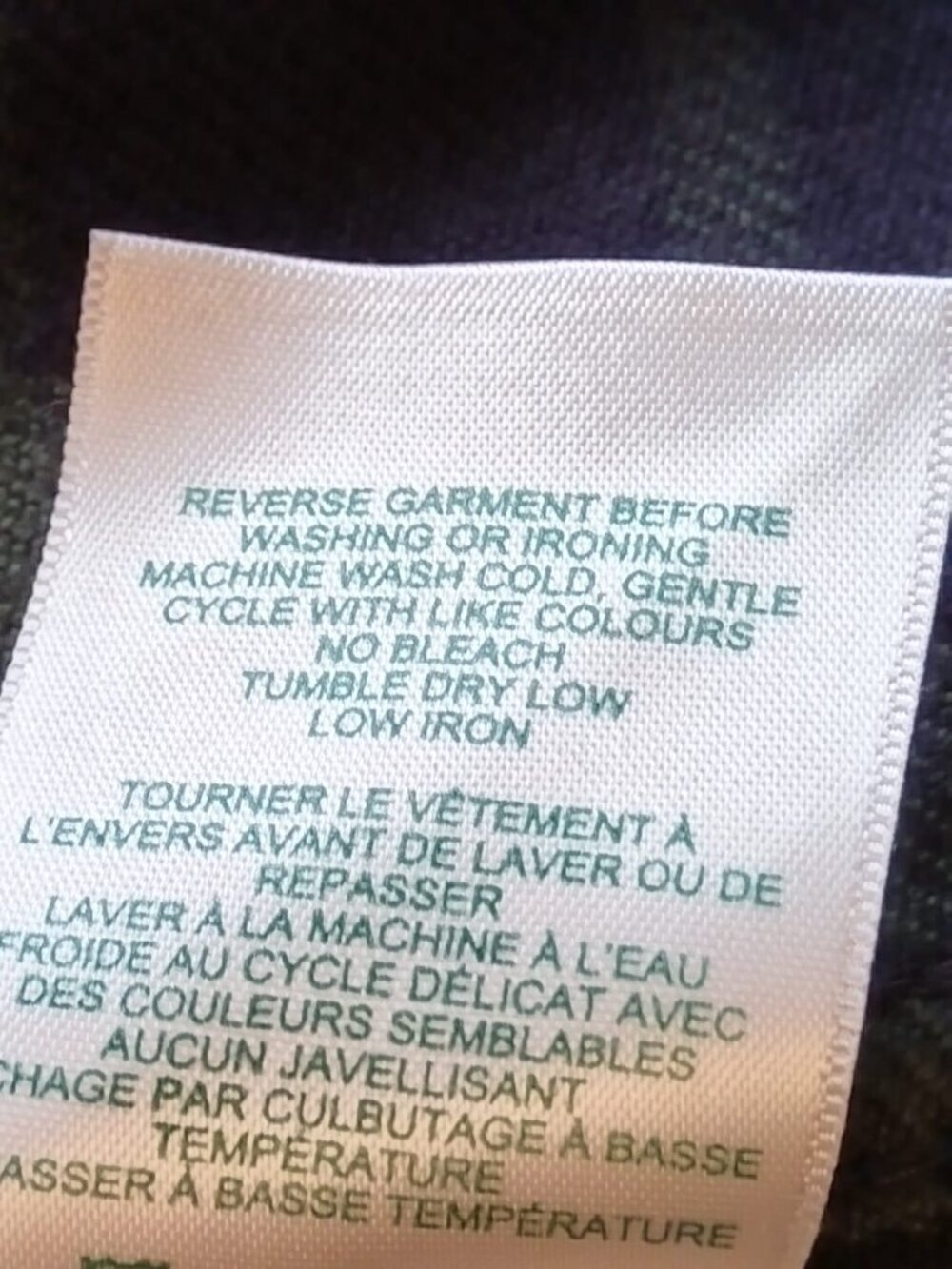 Roots Canada Flannel Plaid Shirt Green/Navy w/ Elbow Patches - Size L - Picture 5 of 14